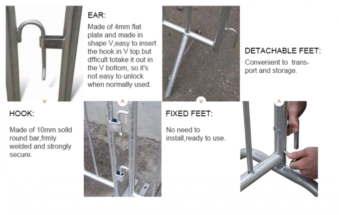 ماشین پایدار 47 اینچ فلزی مانع جمعیت مزمن استخر حصار 2