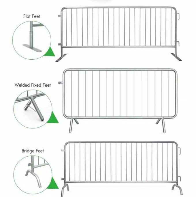 کار سنگین گالوانیزه استیل موانع کنسرت نگهداری کم 8