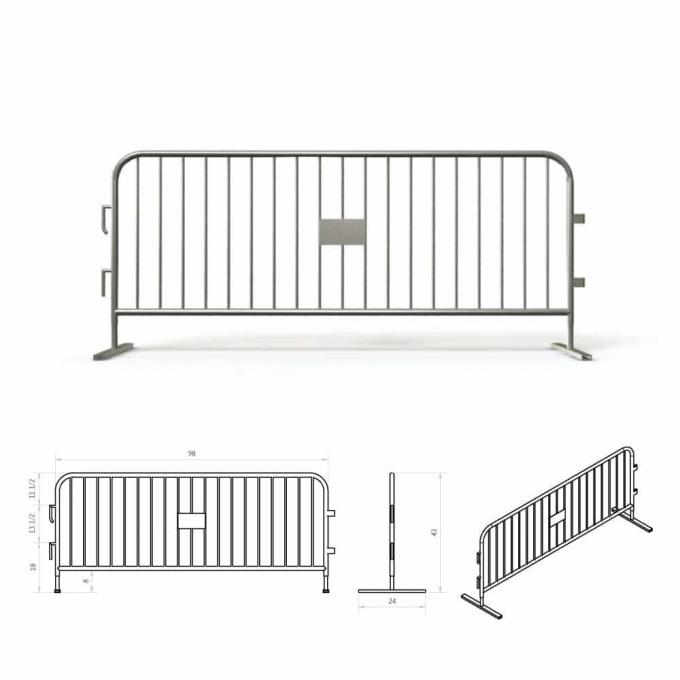 کار سنگین گالوانیزه استیل موانع کنسرت نگهداری کم 11