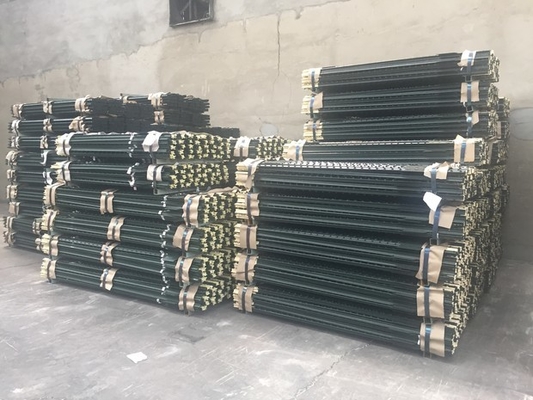 رنگ سیاه فولاد تکه دار T پست 7 فوت 30*30mm*3.0mm