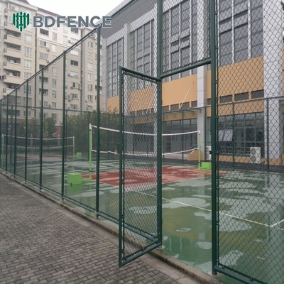 8 فوت زنجیر لینک حصار PVC پوشش سیاه وینیل Cyclone آهن سیم میش فلزی حصار برای بیرونی باغ حصار پانل