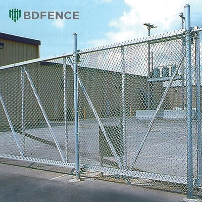 8 فوت PVC پوشش زنجیره ای لینک حصار مستقیم 4m-50m طول ستون دور