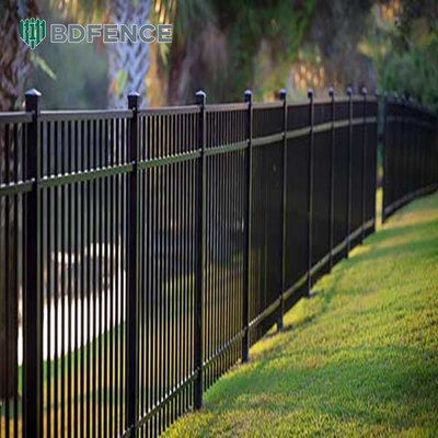 حصار استیل مسکونی سفارشی فلز سیاه پیکت تزئینی حصار آهن آلات حصار فولاد تزئینی