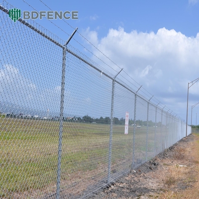 6 9 10 گج Cyclone Wire Fence 4ft 5ft 6ft 7ft 8ft 10ft صنعت زنجیری گالوانیزه زنجیره ای لینک