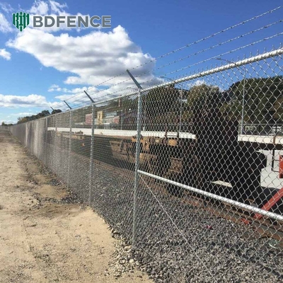 6 9 10 گج Cyclone Wire Fence 4ft 5ft 6ft 7ft 8ft 10ft صنعت زنجیری گالوانیزه زنجیره ای لینک