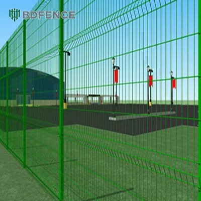 حفاظتی منحنی فلزی پودر PVC پوشش داده شده 3d Welded Wire Mesh Fence Panels