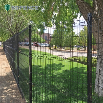 حفاظتی منحنی فلزی پودر PVC پوشش داده شده 3d Welded Wire Mesh Fence Panels