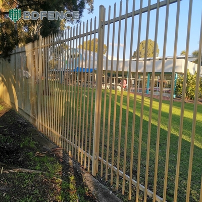 6Ftx8Ft باغ فلز سیاه حصار ضد زنگ حصار فولاد گالوانیزه