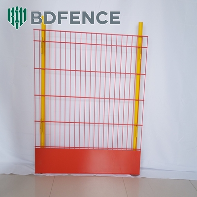 پودر پوشانده شده 75 * 75mm Light Duty Edge Protection Fence رنگ زرد