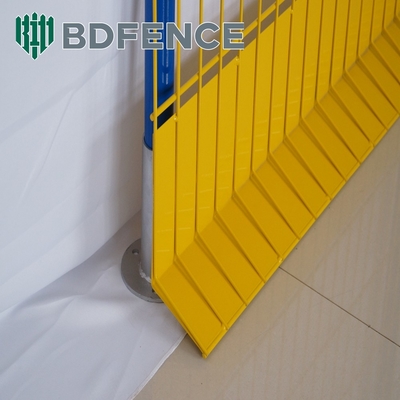 پودر پوشانده شده 75 * 75mm Light Duty Edge Protection Fence رنگ زرد