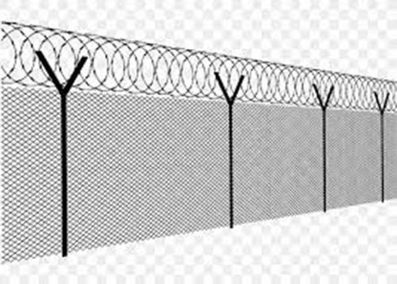 8 فوت گالوانیزه PVC پوشانده شده Cyclone Wire Mesh زنجیر لینک حصار رول برای فیلیپین