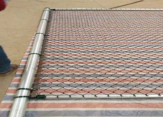 8 فوت زنجیری لینک حصار با گالوانیزه PVC پوشانده Mesh اندازه 60 * 60mm