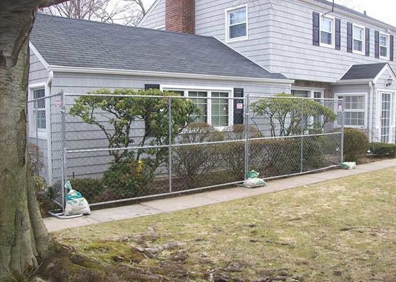 ISO14001 Chain Link 6FT * 12FT Temp Construction Fence