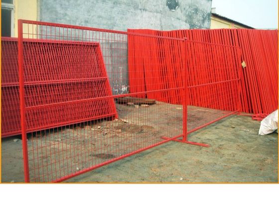 استاندارد بازار آمریکا 6 × 12 فوت گالوانیزه پانل های حصار لنک زنجیره ای موقت برای سایت ساختمانی