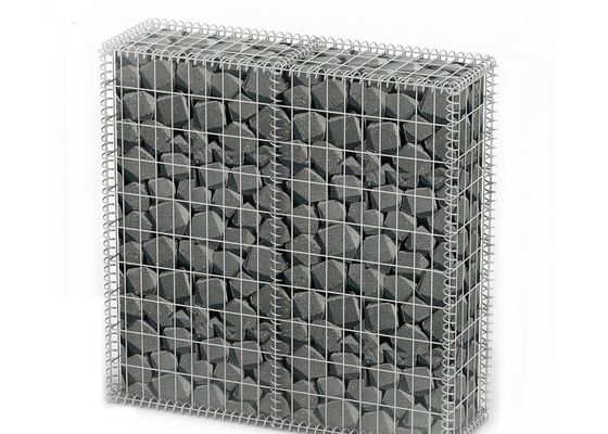 سیم میش 2mm Gabion سیستم حصار گالوانیزه Pvc پوشانده سنگ پر جوش