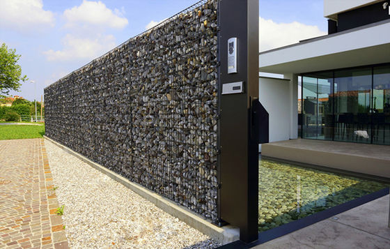 سیم میش 2mm Gabion سیستم حصار گالوانیزه Pvc پوشانده سنگ پر جوش