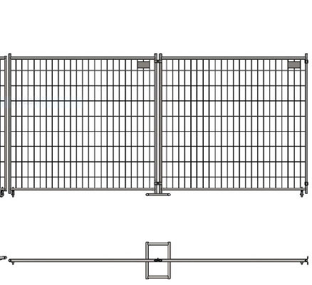 پانل های حصار موقت آهنی لوله قاب متحرک به ارتفاع 1.8 متر تست سطح